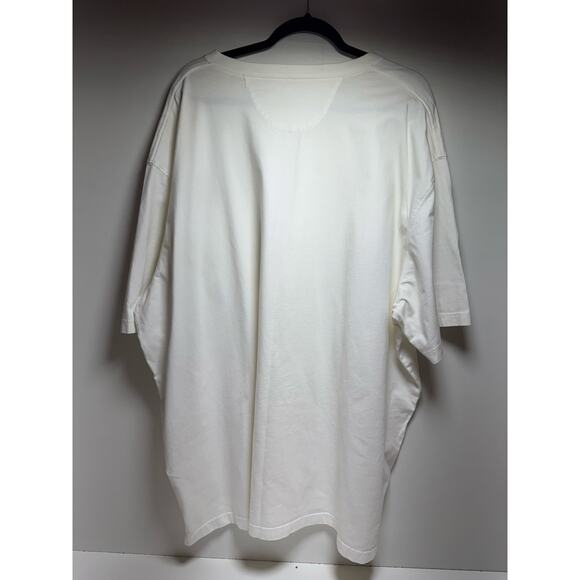 Duluth Trading Co Men’s Longtail Short Sleeve 3XL V Neck T Shirt White Cotton - Picture 3 of 6